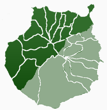 Verdeling Gran Canaria ten tijden van de Guanchen